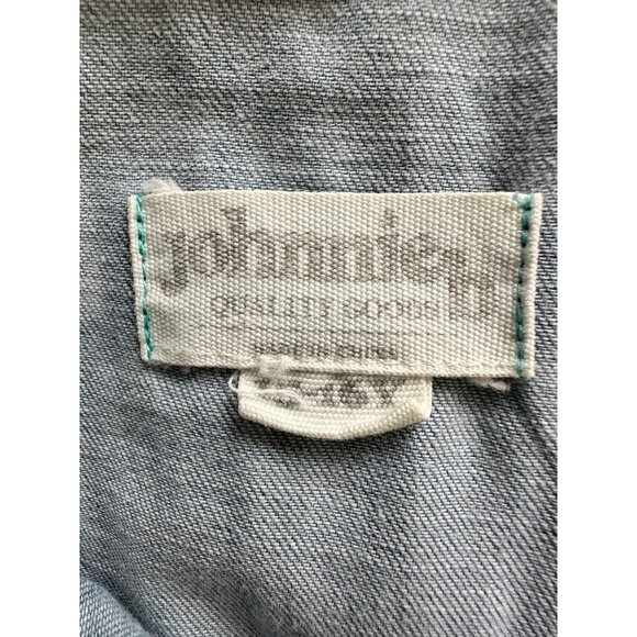 Johnnie B Button Up Denim Dress Girls 15-16Y Blue Pin-Tuck Long Sleeve Pockets - Picture 6 of 11